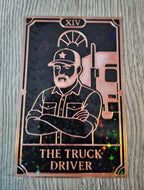 Carte Tarot "The Truck Driver" - Tarot des Métiers Cuivre & Noir - Déco Mystique