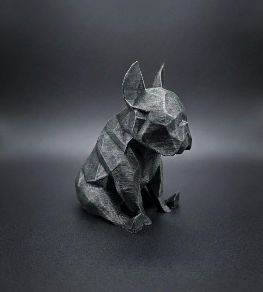 Statuette Bouledogue Français 3D - Design Compact