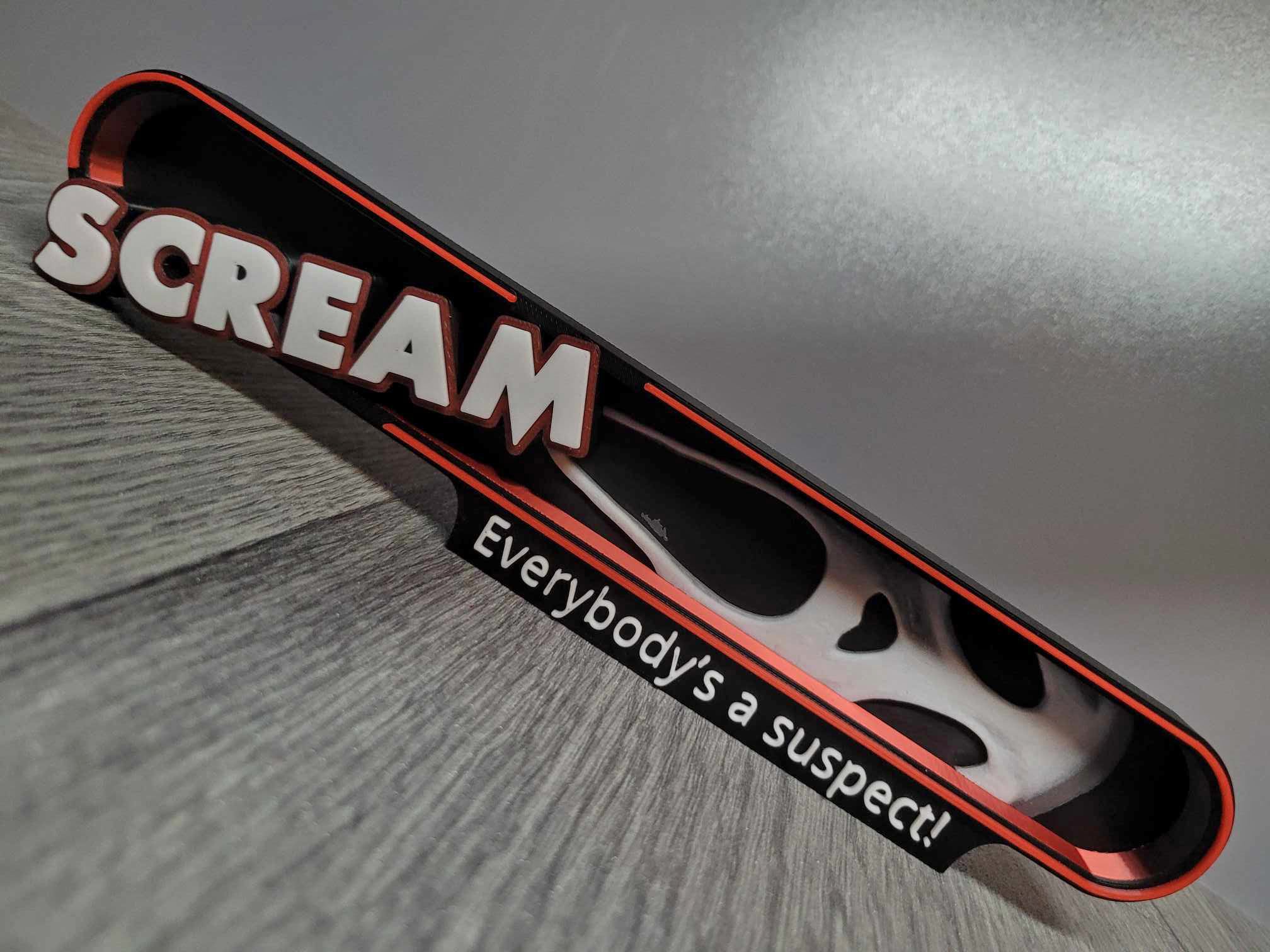 Affiche Scream 3D - Décoration Murale Imprimée en PLA