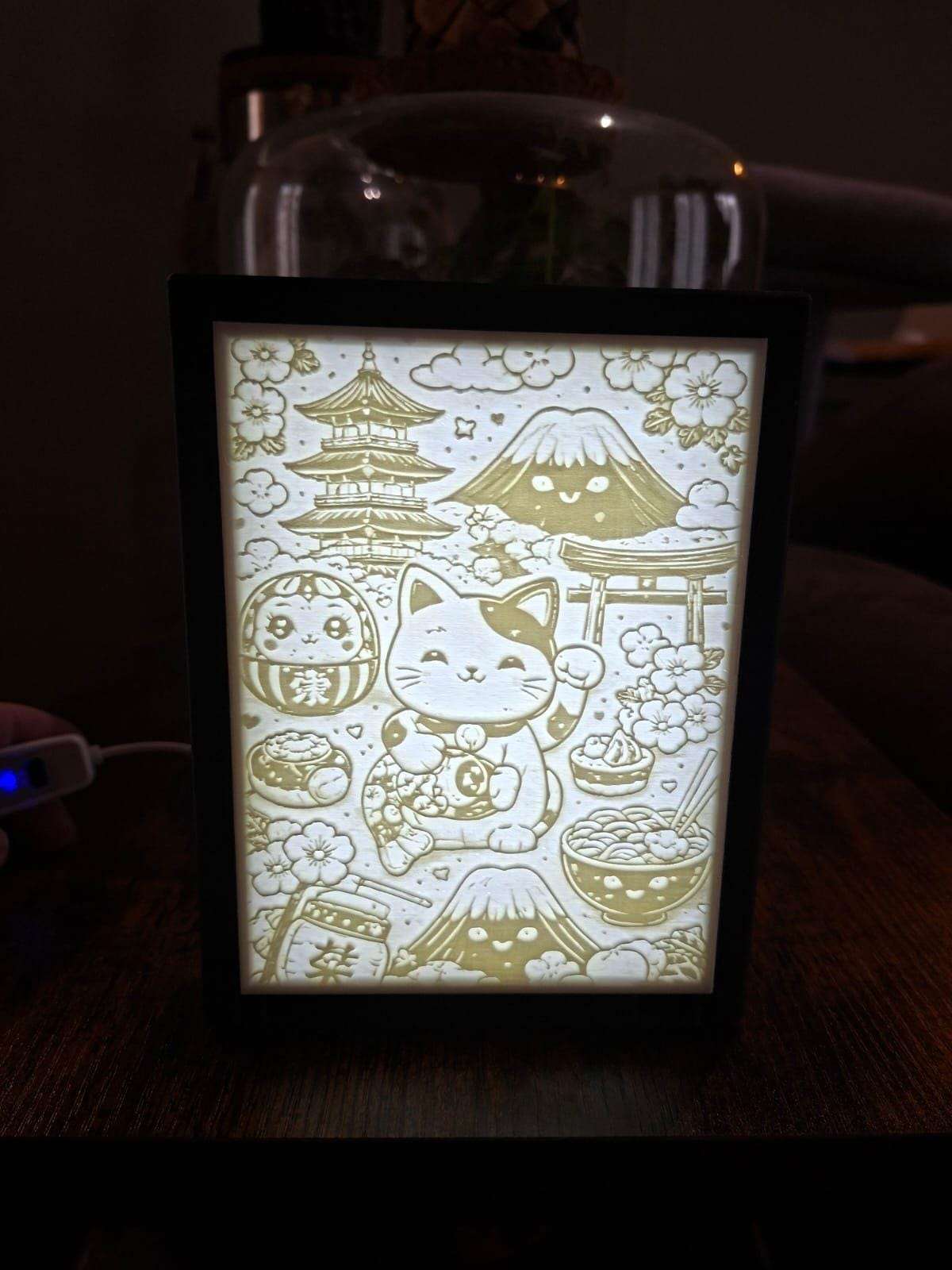 Lampe Photo Personnalisée – Veilleuse Lithophanie à LED – Cadeau Souvenir