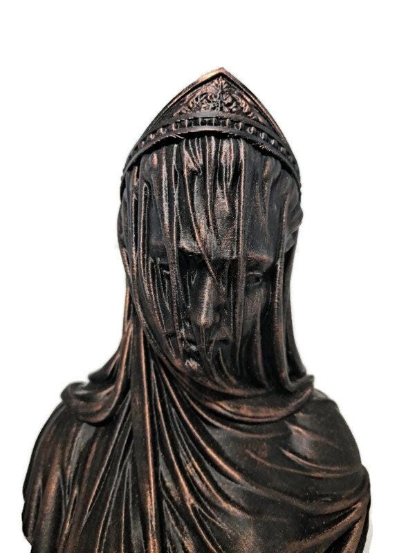 Statue Vierge Voilée 3D - Sculpture Sacrée Religieuse