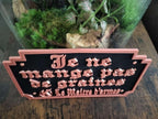 Plaque Murale Kaamelott – Citation Maître d'Armes « Je ne mange pas de graines »