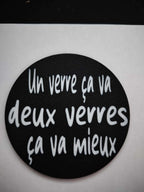 Dessous de Verre Humour Apéro Personnalisables - Citations Drôles - Impression 3D