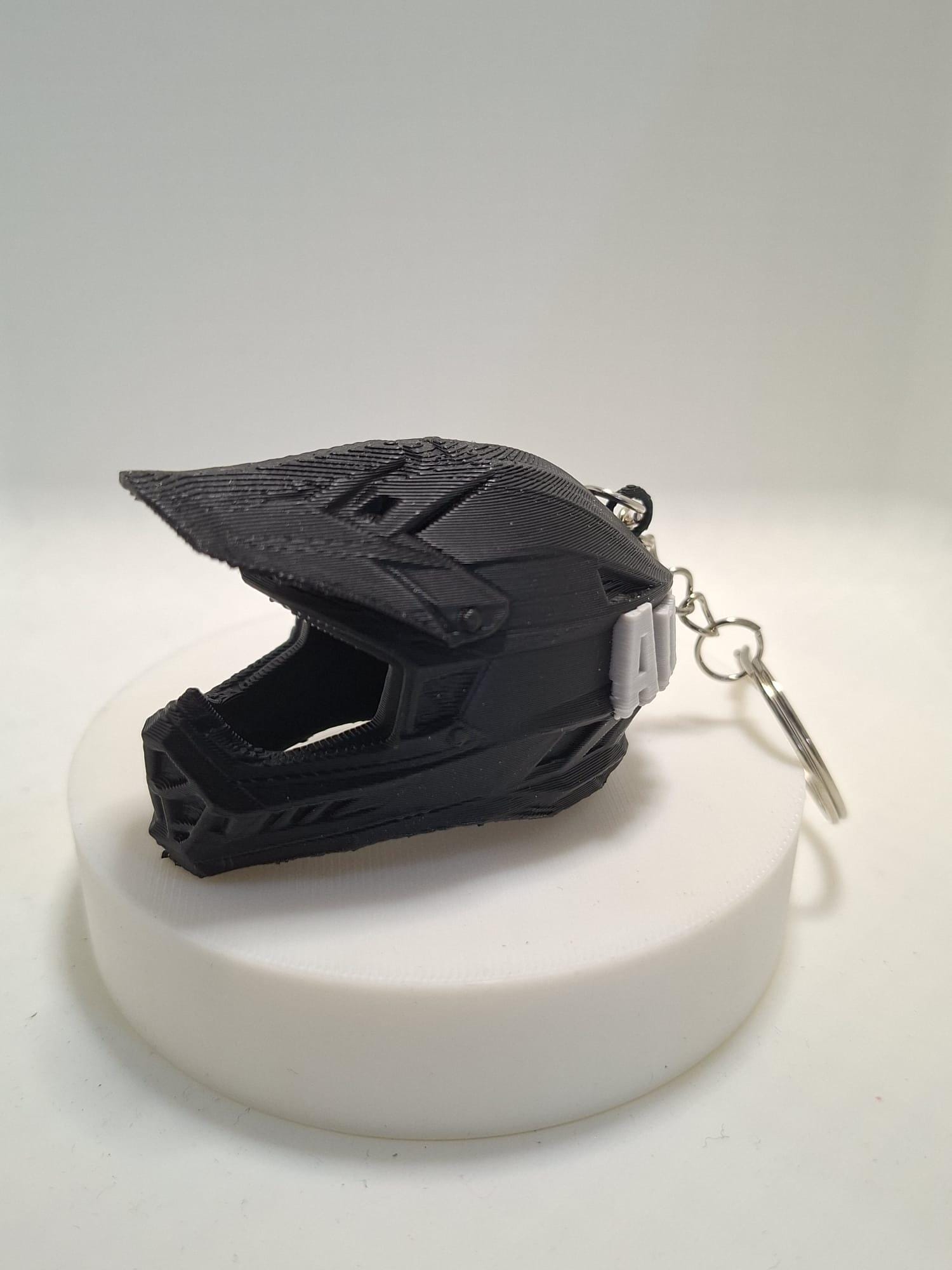 Porte-Clés Casque Motocross 3D personnalisable - Cadeau Motard Cross