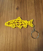 Porte-Clés Truite 3D - Accessoire Pêche Géométrique