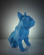 Statue Bouledogue Géométrique 3D - Sculpture Facettes