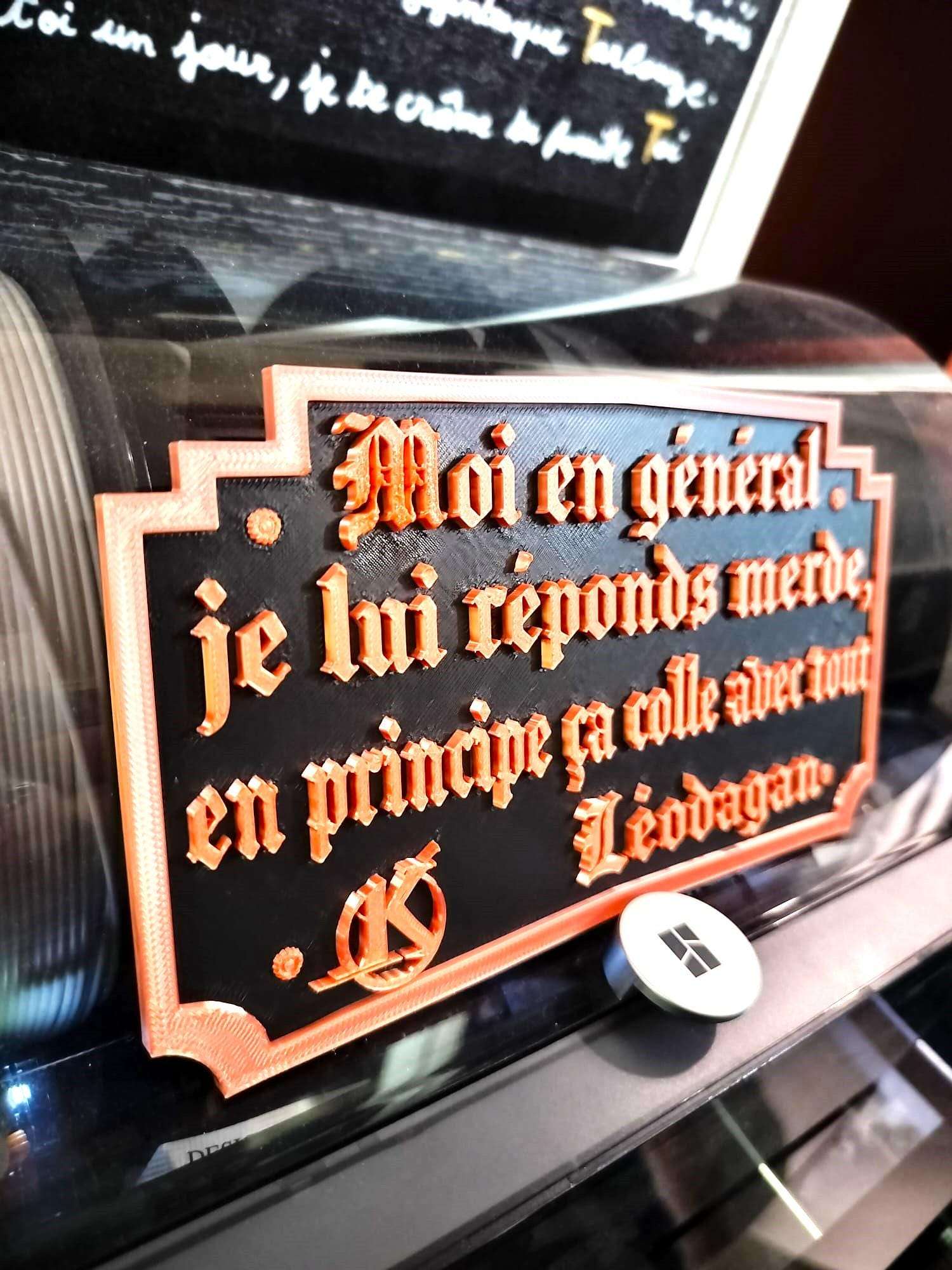 Cadre Kaamelott Citation "Moi Je..." - Déco Murale Humour 3D - Fan Art