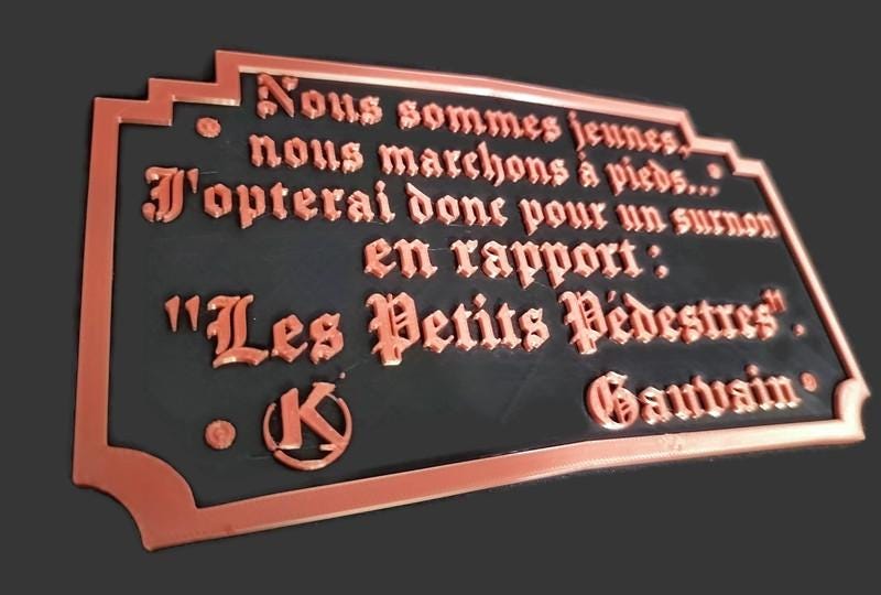 Cadre Kaamelott 3D - Citation Les Petits Pédestres