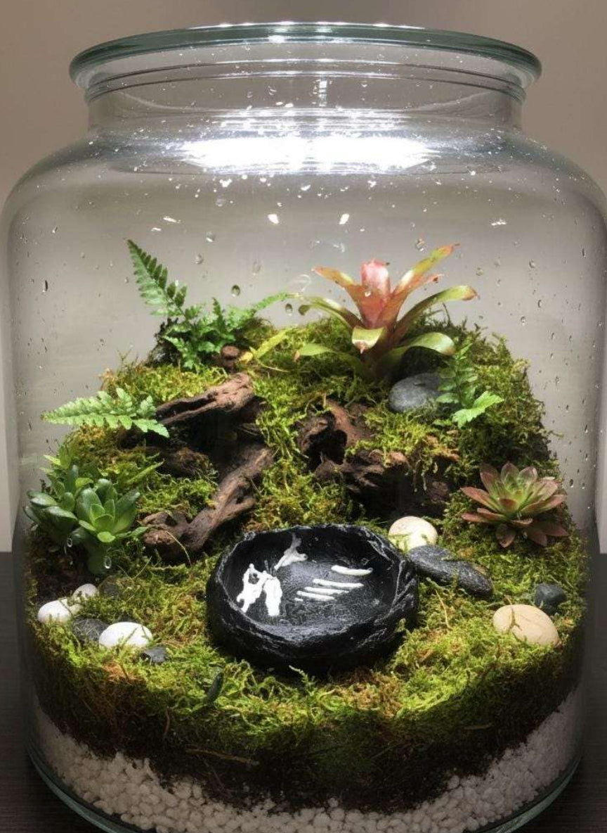 Gamelle terrarium effet roche volcanique – Coupelle eau et nourriture – Gecko, Reptiles, Amphibiens