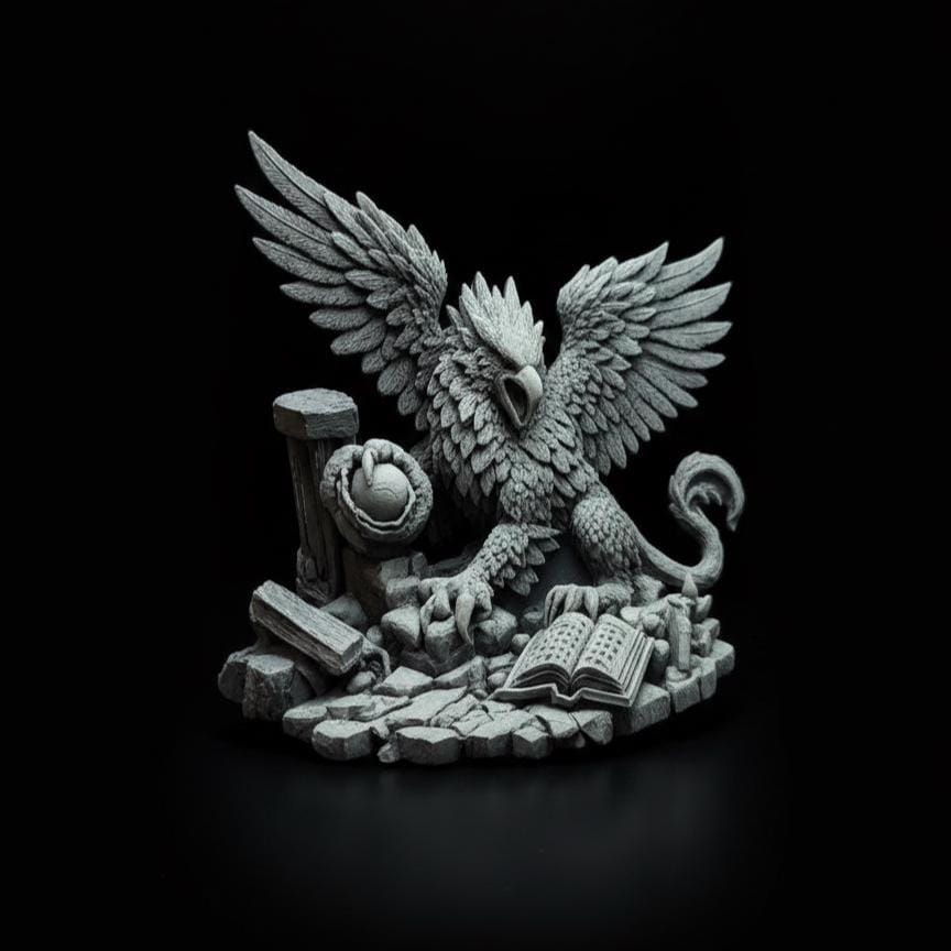 Magnet Gryffon 3D - Accessoire Jeu de Rôle D&D - Décor Table JDR Fantasy