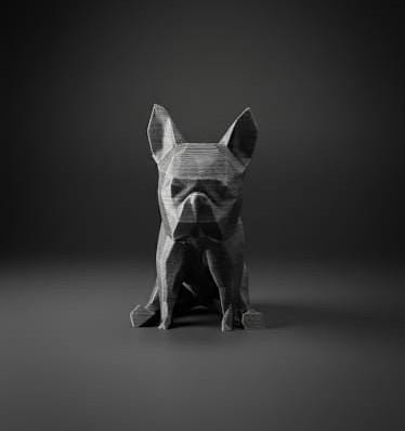 Statuette Bouledogue Français 3D - Design Compact