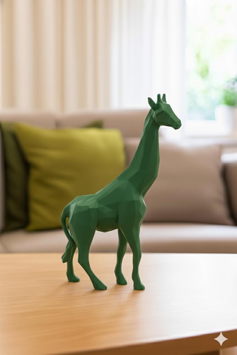 Sculpture Girafe Origami 3D - Décoration Moderne