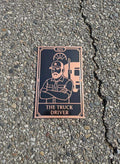Carte Tarot "The Truck Driver" - Tarot des Métiers Cuivre & Noir - Déco Mystique