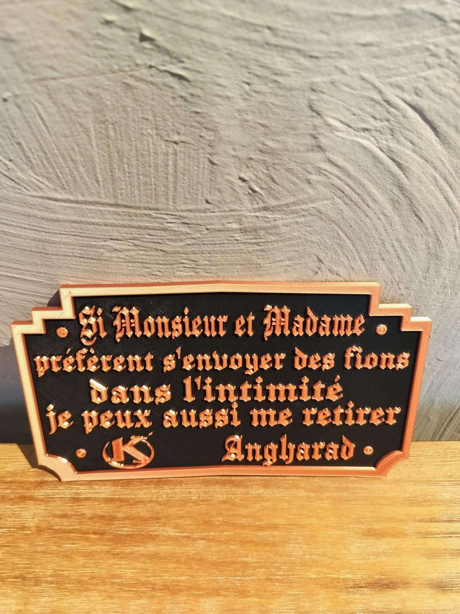 Cadre 3D Kaamelott citation Angharad – Réplique culte – Décoration humoristique fans