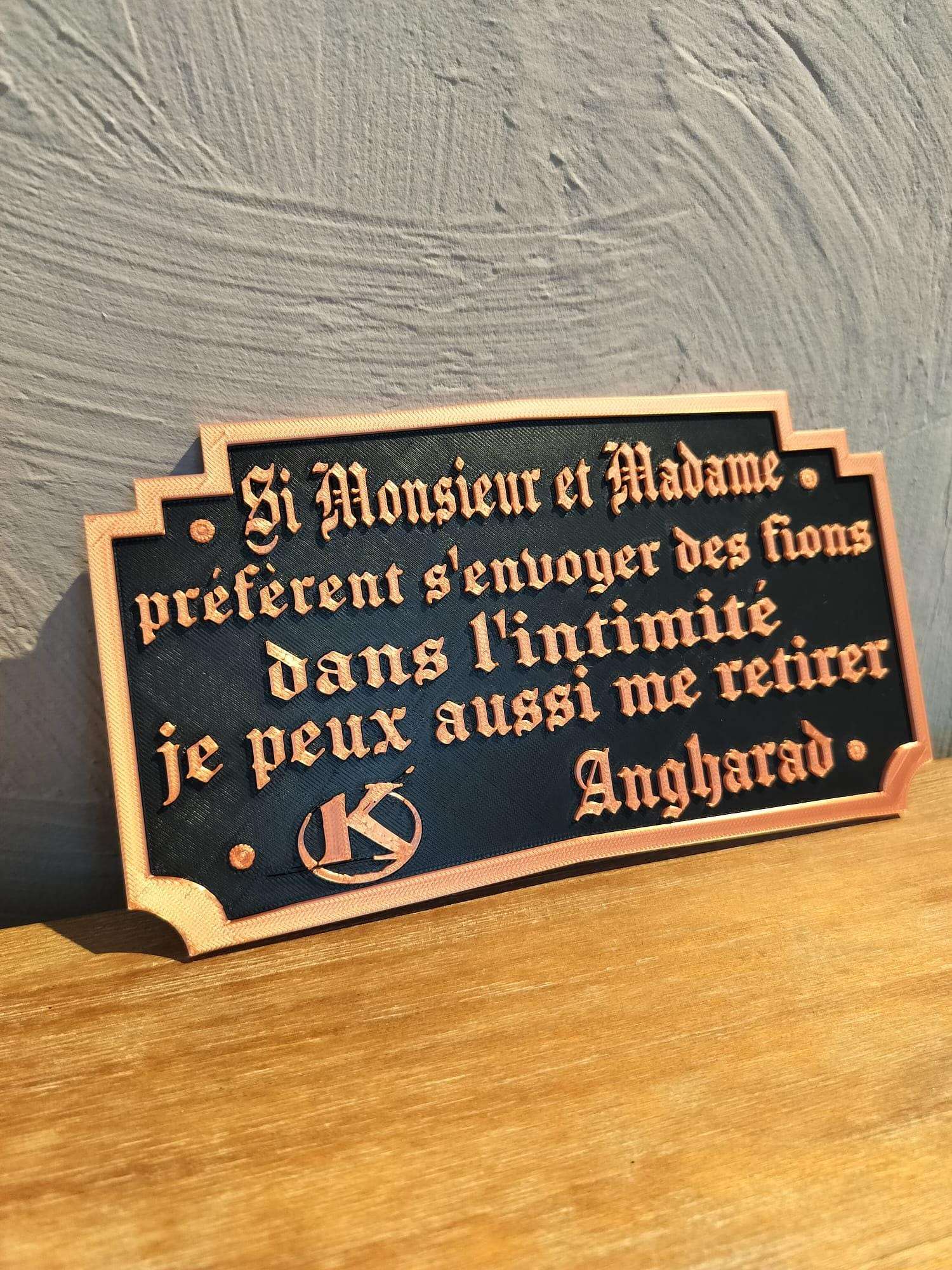 Cadre 3D Kaamelott citation Angharad – Réplique culte – Décoration humoristique fans