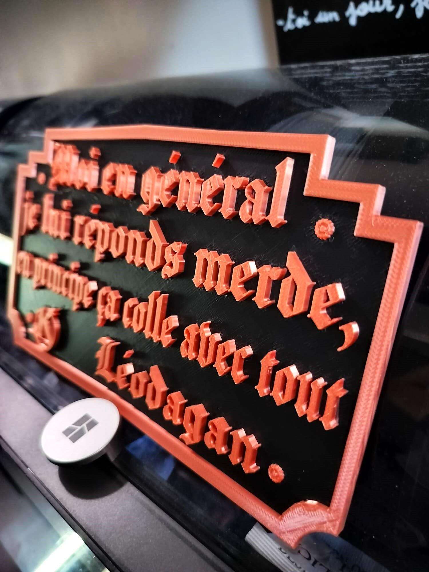 Cadre Kaamelott Citation "Moi Je..." - Déco Murale Humour 3D - Fan Art