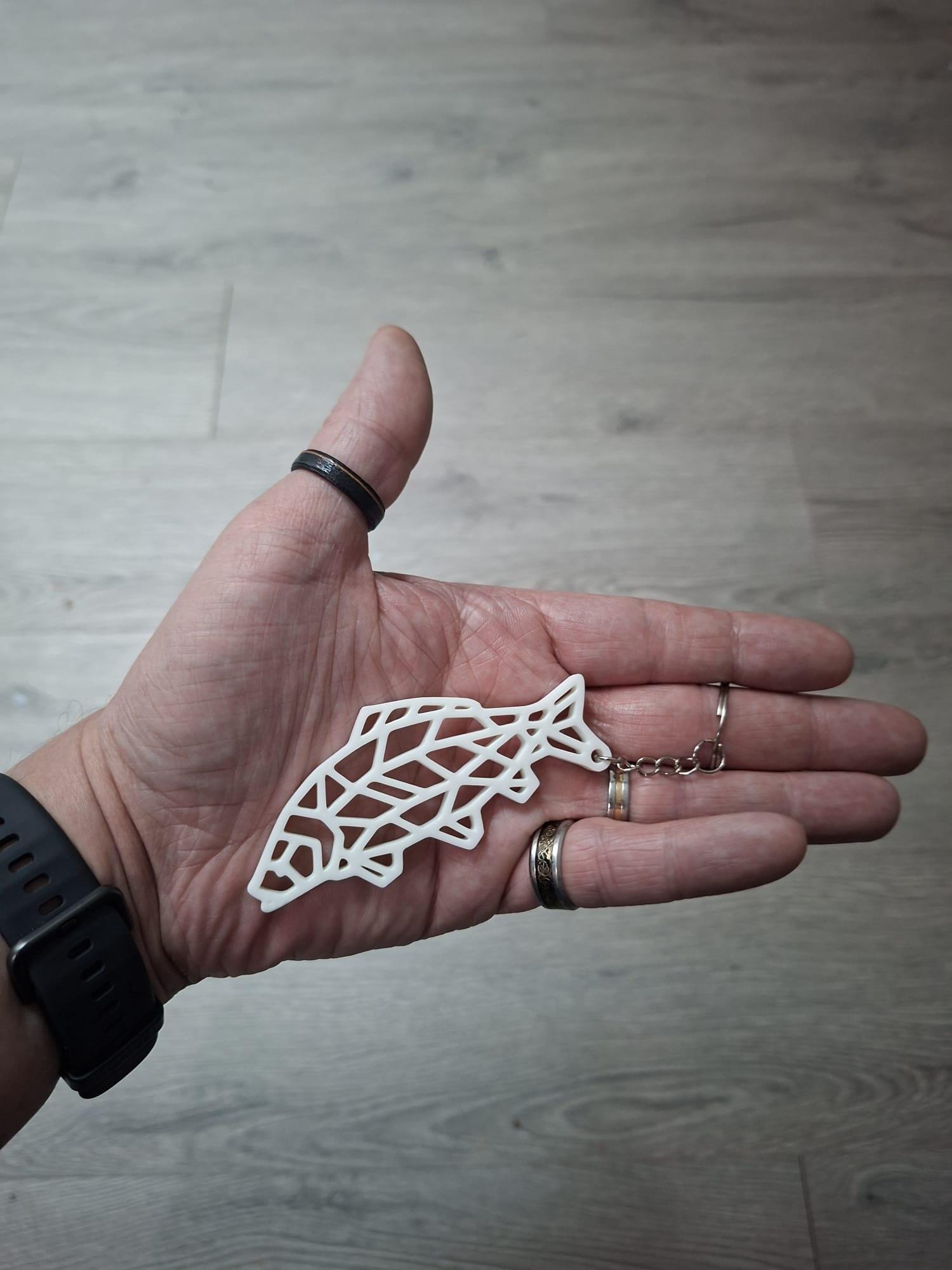 Porte-Clés Carpe 3D - Accessoire Carpiste Géométrique