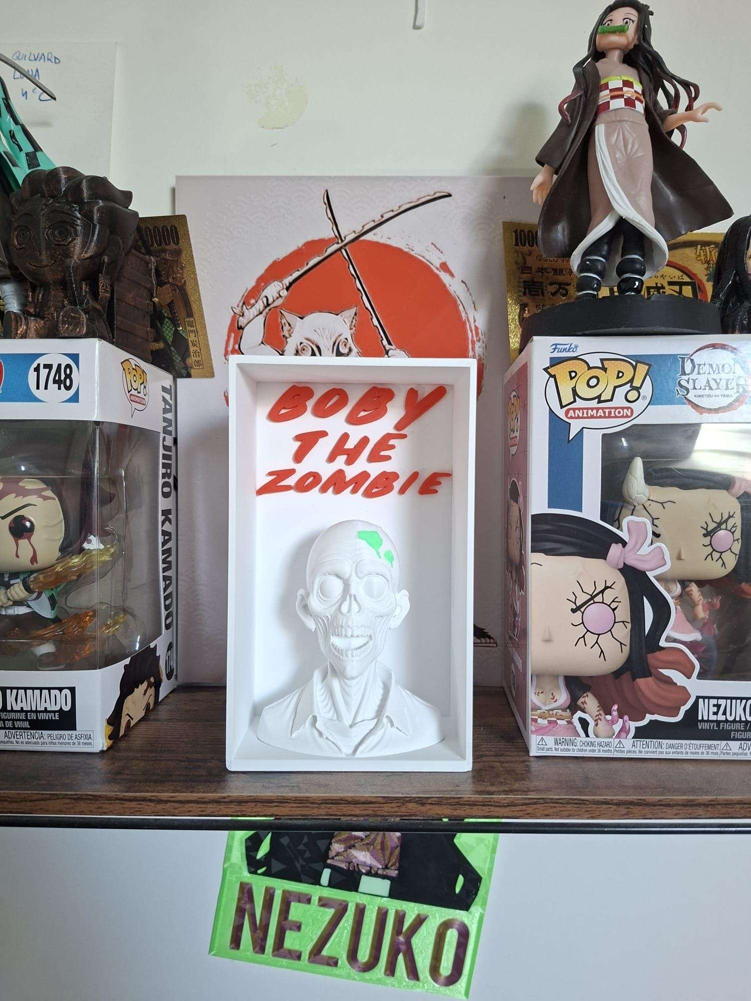 Bobby the Zombie – Buste Décoratif 3D avec Cadre – Déco Horreur Geek