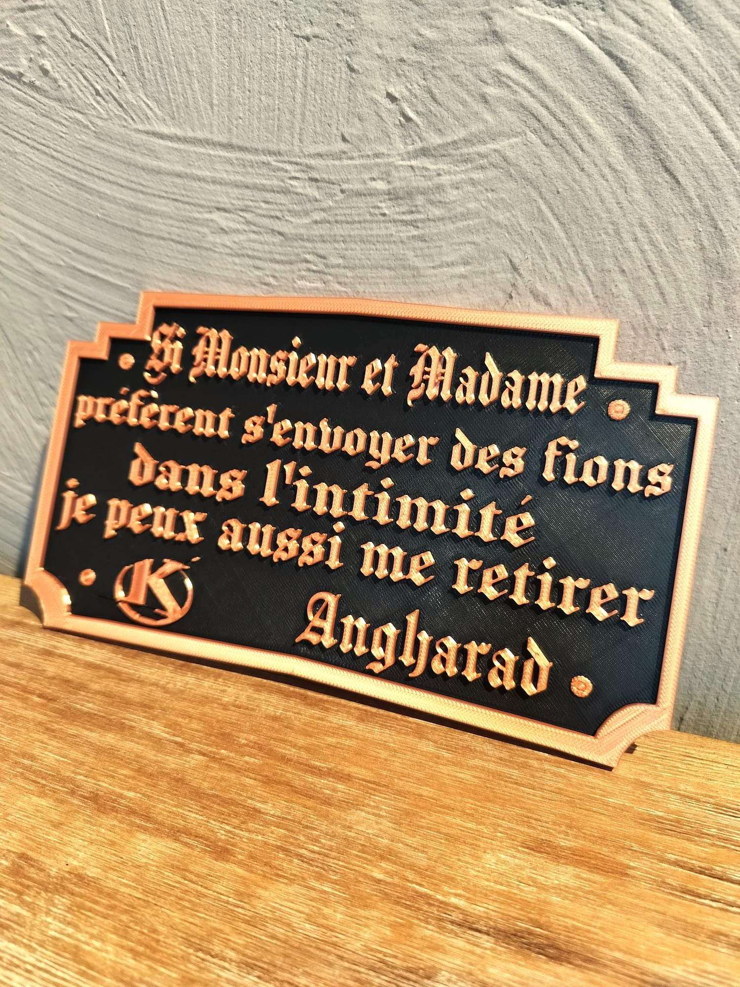 Cadre 3D Kaamelott citation Angharad – Réplique culte – Décoration humoristique fans