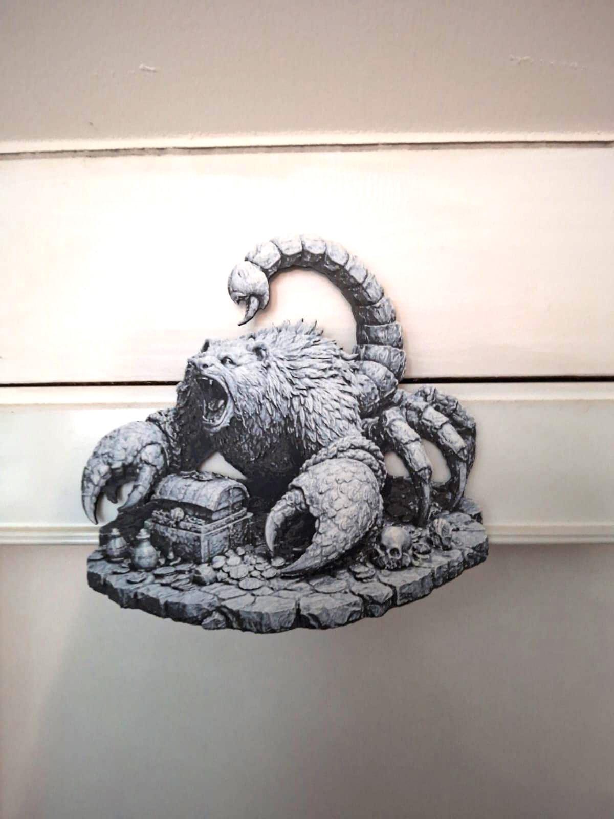 Magnet Ours-Scorpion 3D - Accessoire JDR D&D - Créature Fantasy RPG - Décor Table