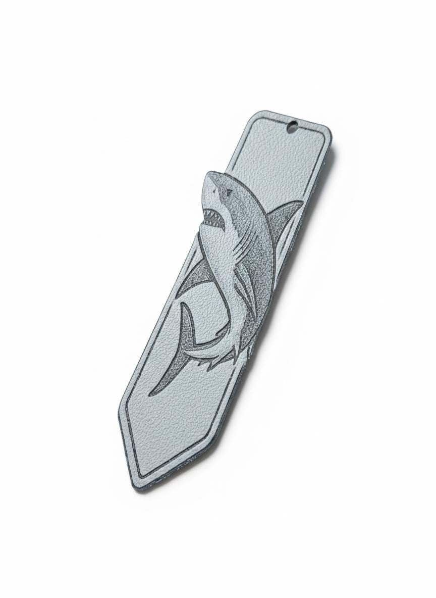 Marque-Page Requin 3D - Style Gravure Relief Océan