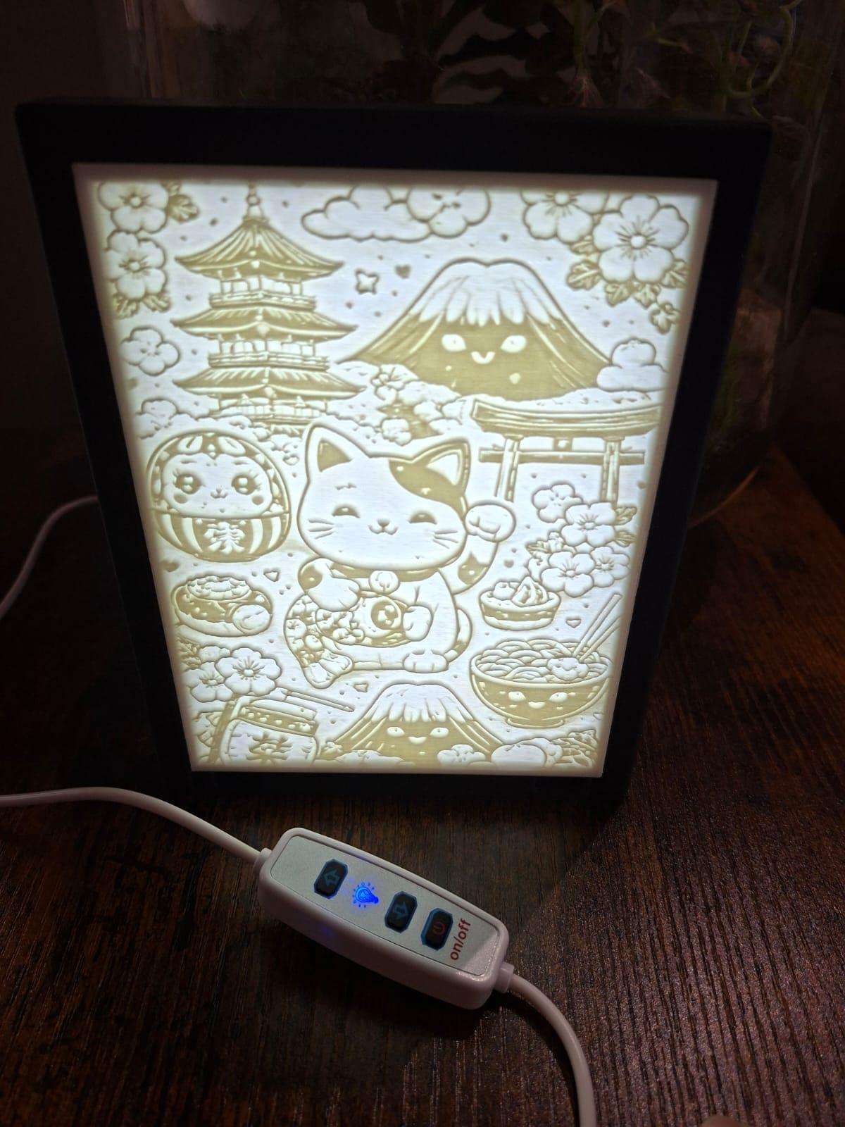 Lampe Photo Personnalisée – Veilleuse Lithophanie à LED – Cadeau Souvenir