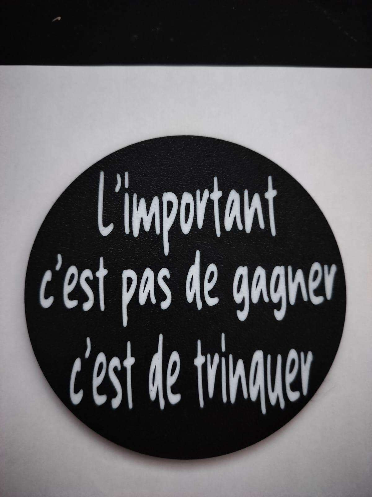 Dessous de Verre Humour Apéro Personnalisables - Citations Drôles - Impression 3D