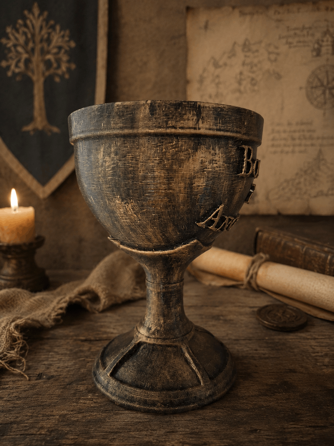 Bocal à Anchois – Graal de Perceval Réplique Kaamelott en impression 3D peinte à la main