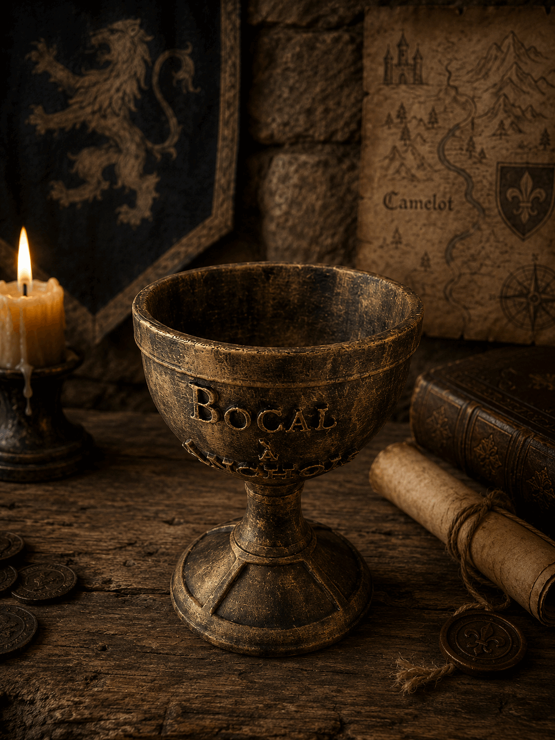 Bocal à Anchois – Graal de Perceval Réplique Kaamelott en impression 3D peinte à la main