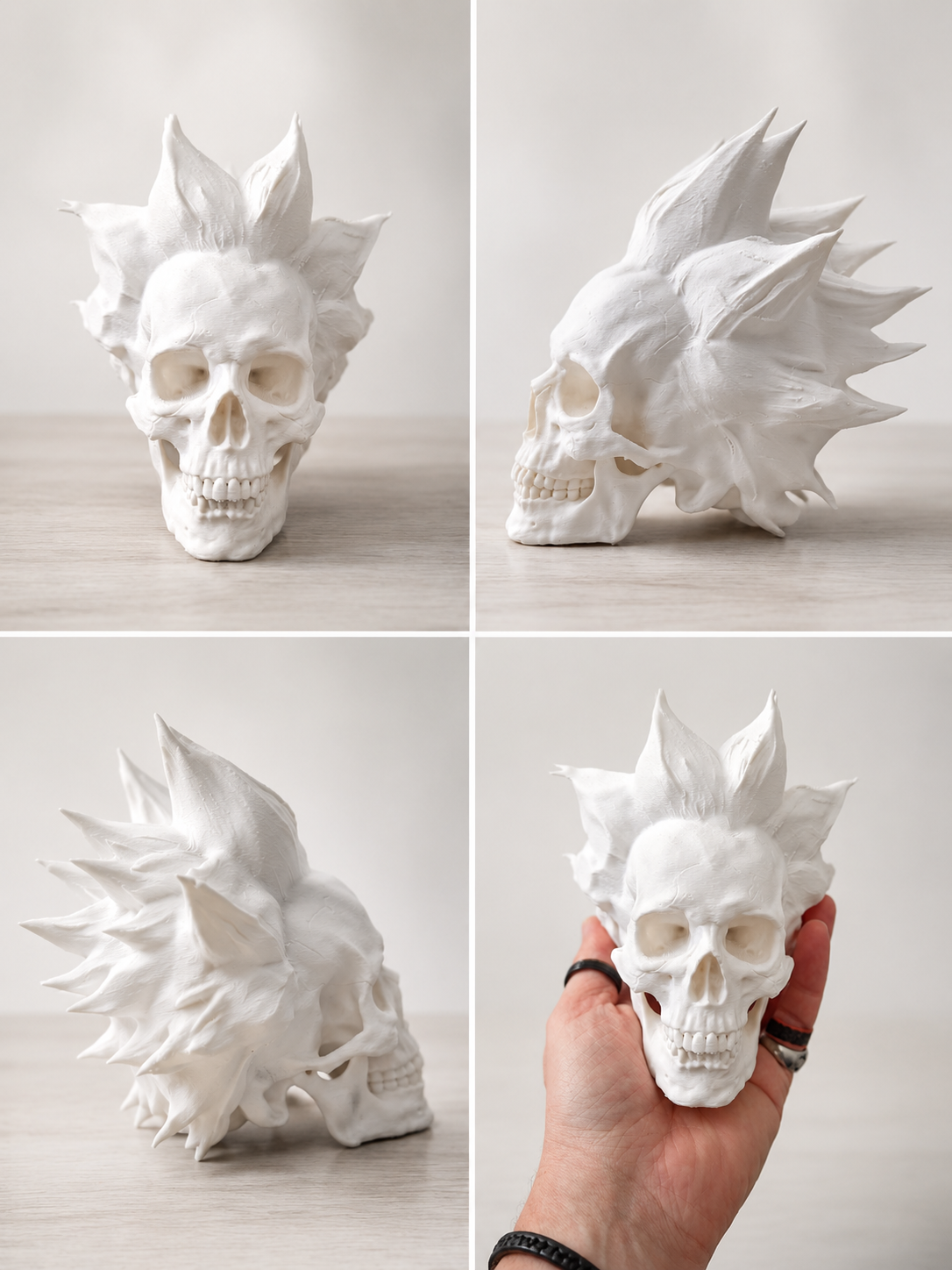 Crâne de Rick Sanchez – Figurine 3D à peindre ou décoration