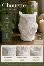 Cache Pot Chouette-hibou Design en Impression 3D – Décoration Nature Élégante
