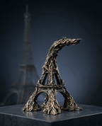 Tour Eiffel Post-Apocalyptique 3D - Figurine Peinte Main - Déco Geek Gaming