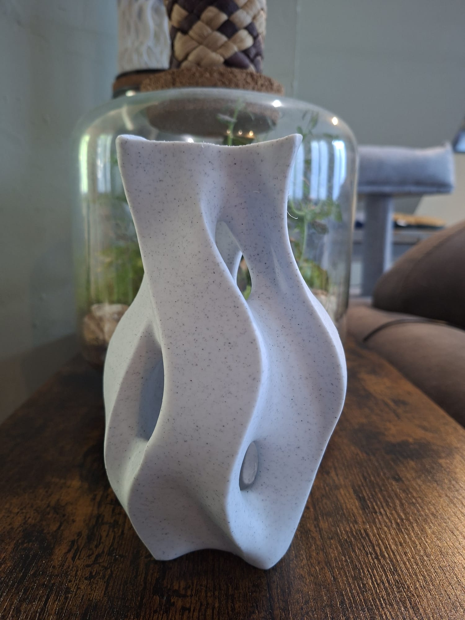 Vase Organique Imitation Marbre – Déco Moderne, Made in France