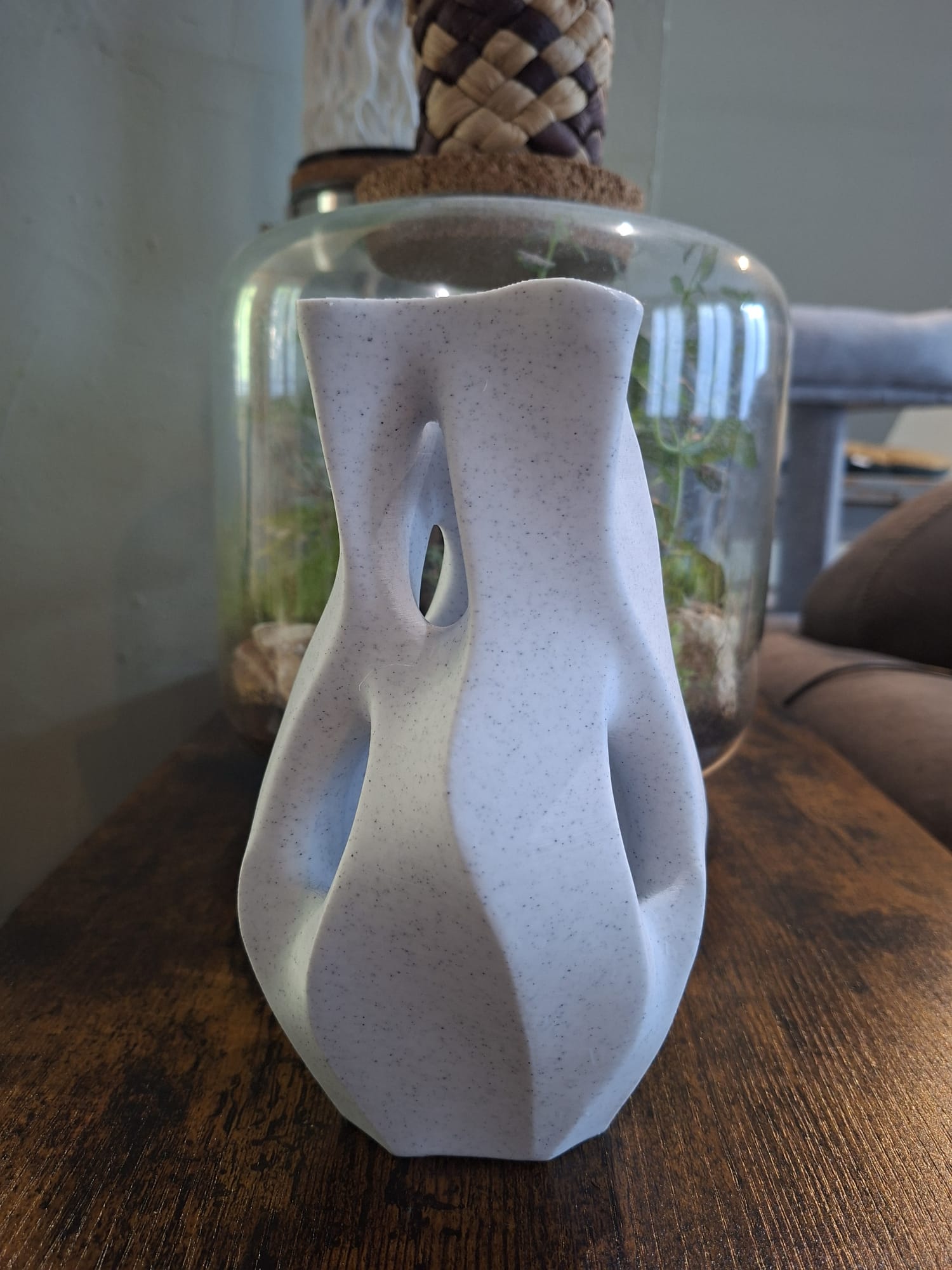 Vase Organique Imitation Marbre – Déco Moderne, Made in France