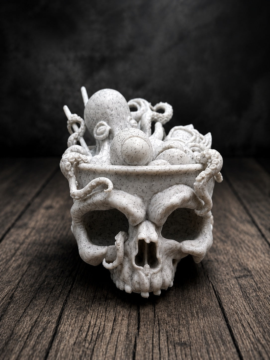 Bol Ramen Skull Imprimé en 3D — Crâne Décoratif Geek