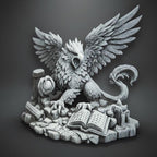 Magnet Gryffon 3D - Accessoire Jeu de Rôle D&D - Décor Table JDR Fantasy