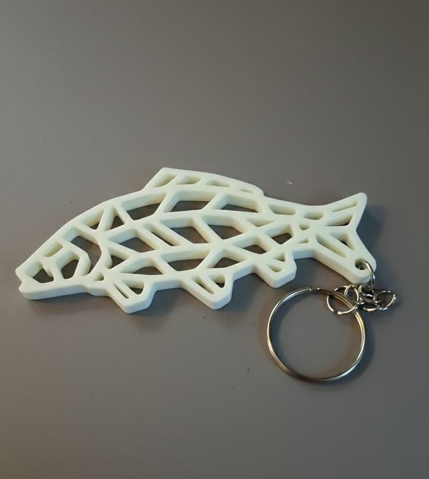 Porte-Clés Carpe 3D - Accessoire Carpiste Géométrique