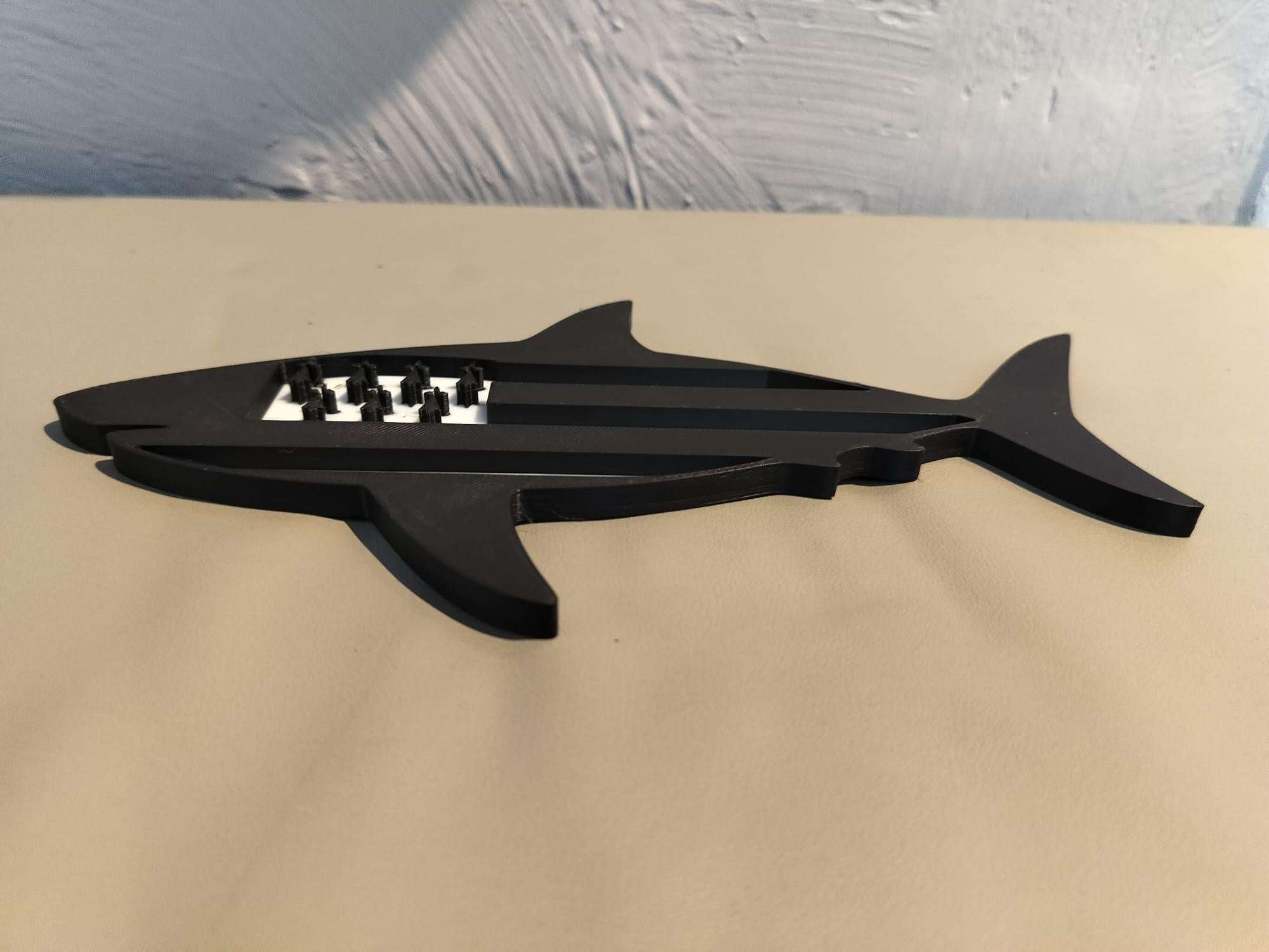 Décoration Murale Requin Gwenn Ha Du – Déco 3D Bretonne – PLA