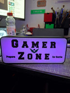 Enseigne LED Gamer Zone RGB 3D - Déco Gaming Setup