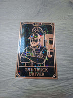 Carte Tarot "The Truck Driver" - Tarot des Métiers Cuivre & Noir - Déco Mystique