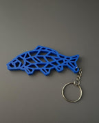 Porte-Clés Carpe 3D - Accessoire Carpiste Géométrique