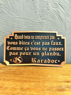 Cadre Kaamelott Citation Karadoc "C'est Pas Faux" - Déco Murale Humour - Impression 3D