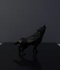 Sculpture Loup Low Poly 3D - Statue Sauvage Géométrique