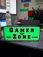 Enseigne LED Gamer Zone RGB 3D - Déco Gaming Setup