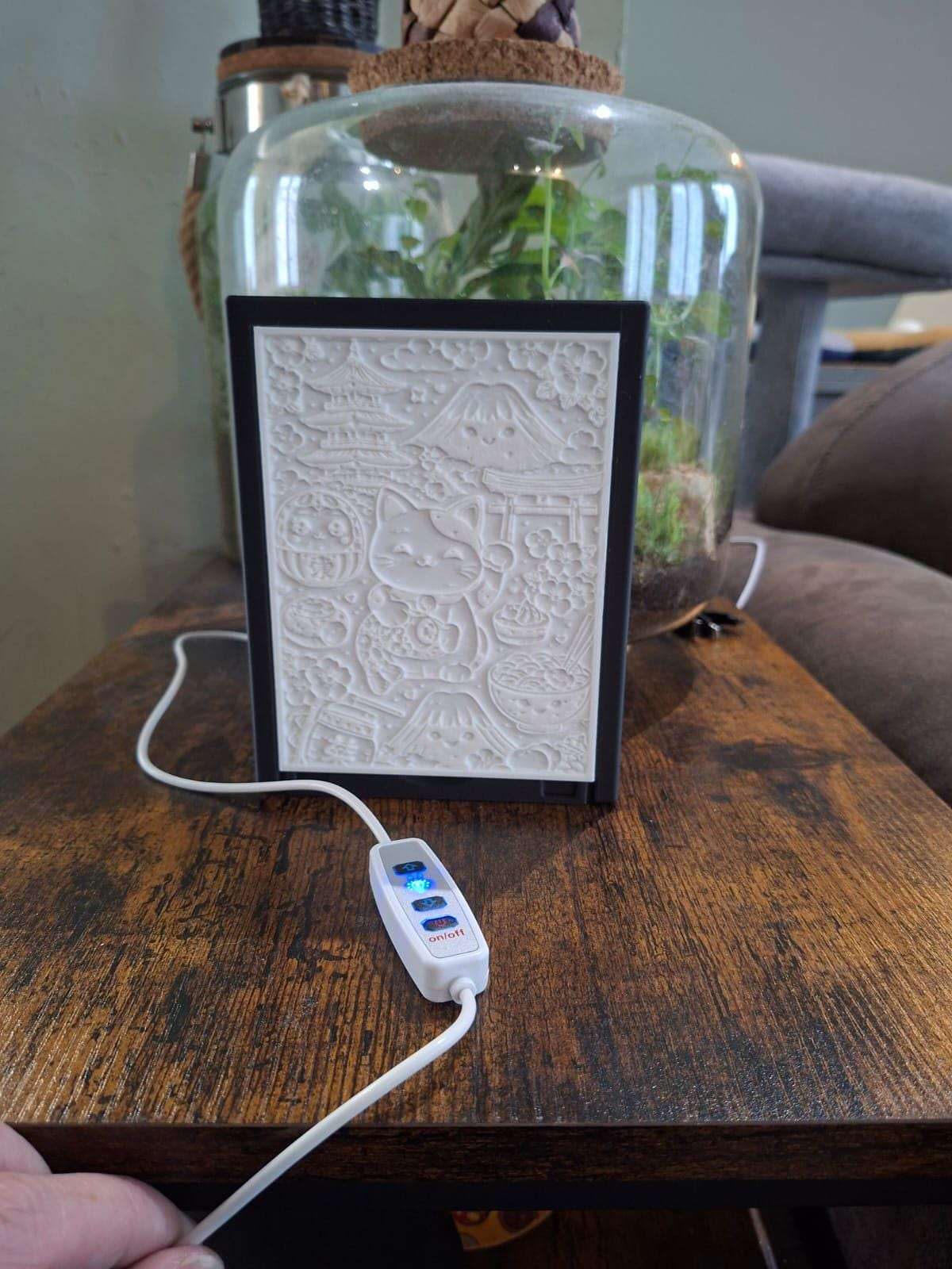 Lampe Photo Personnalisée – Veilleuse Lithophanie à LED – Cadeau Souvenir
