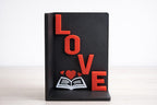 Serre-livres LOVE imprimé en 3D – Décoration bibliothèque, cadeau lecteur, idée Saint-Valentin