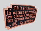 Cadre Kaamelott 3D - Citation Arthur Le Printemps