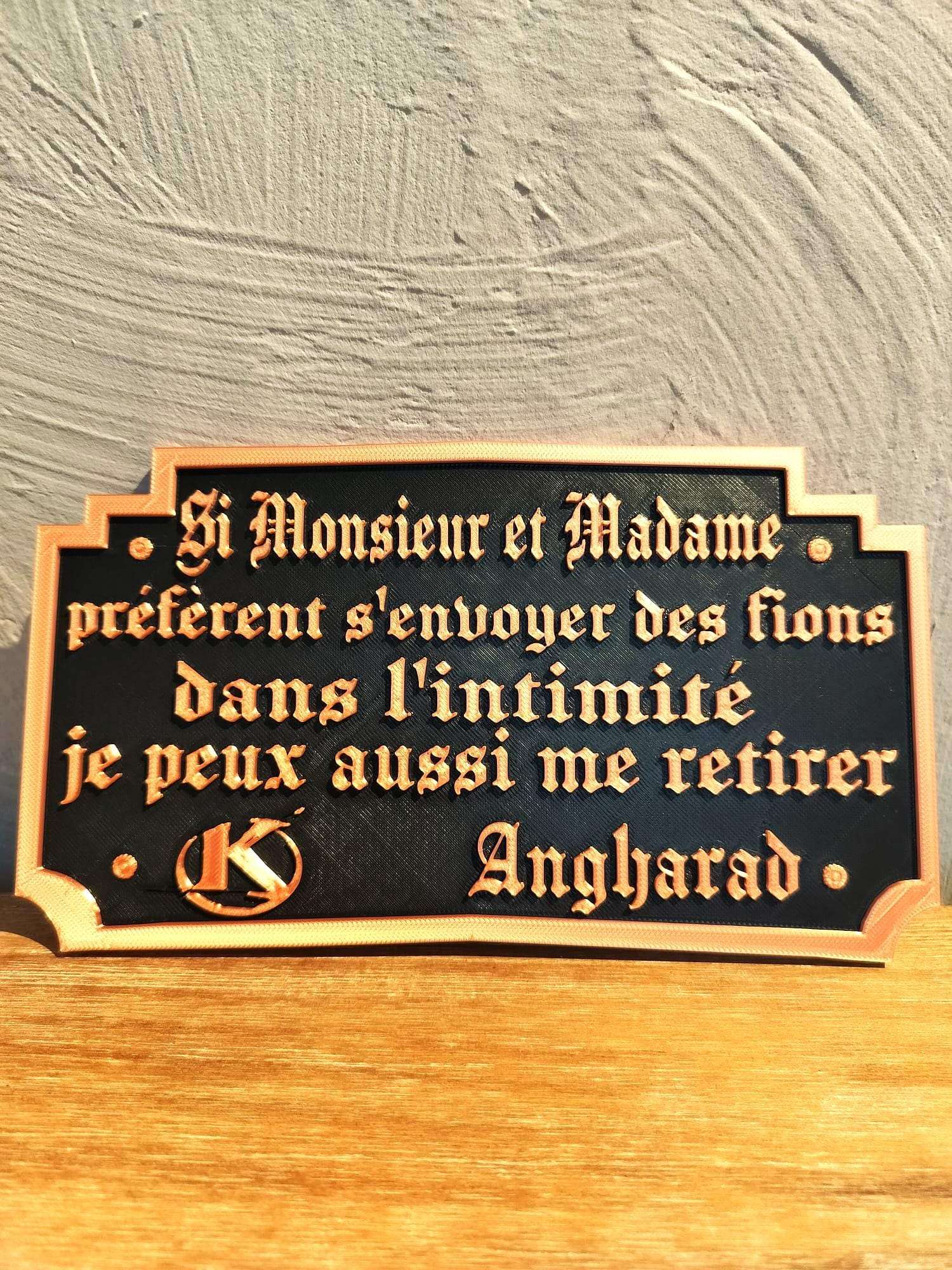 Cadre 3D Kaamelott citation Angharad – Réplique culte – Décoration humoristique fans