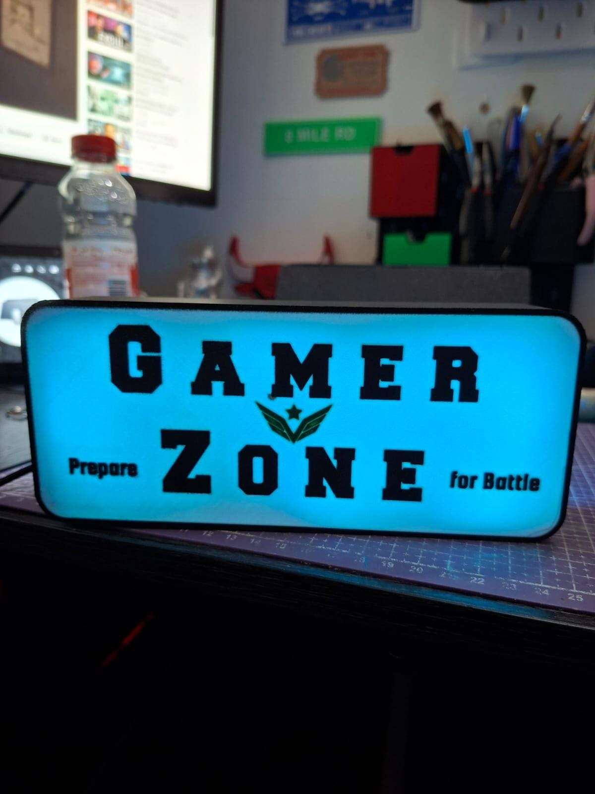 Enseigne LED Gamer Zone RGB 3D - Déco Gaming Setup