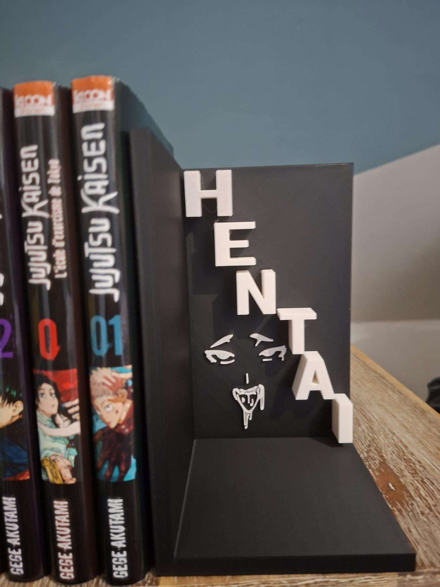 Serre-Livres Manga 3D – Support Livres Anime Noir & Blanc – Déco Otaku